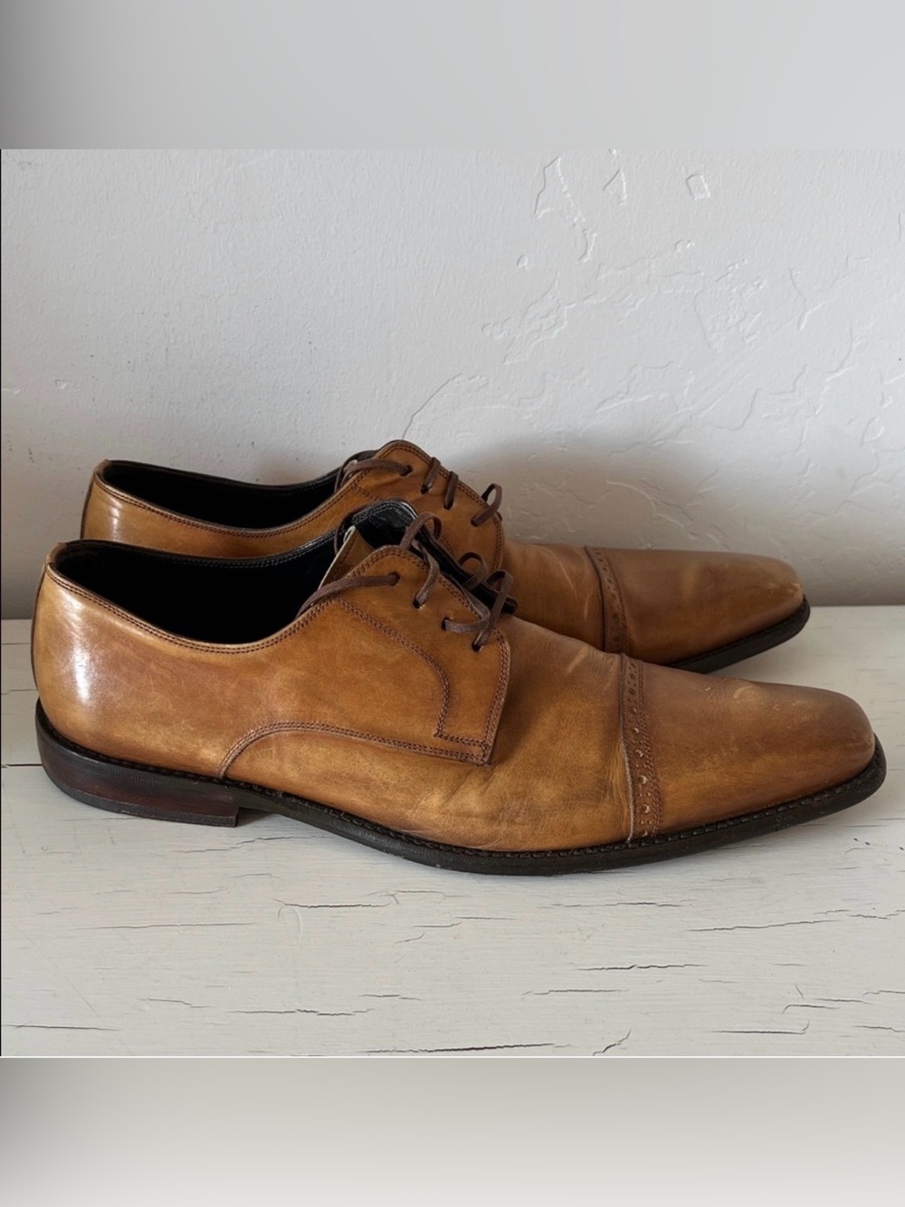 To Boot New York Adam Derrick Cap Toe Derby Shoes Brown Leather Size 9
